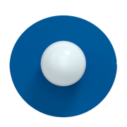 Wandleuchte aus Opalglas und Stahl electric blue 37x22cm Circle 360 S -. Swedish Ninja