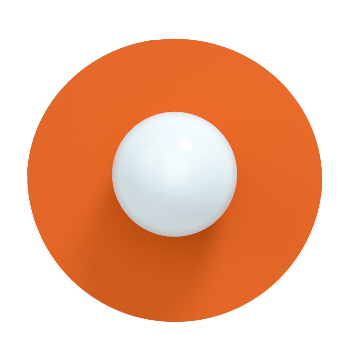 Applique murale en verre opalin et acier zesty orange 37x22cm Circle 360 S - Swedish Ninja