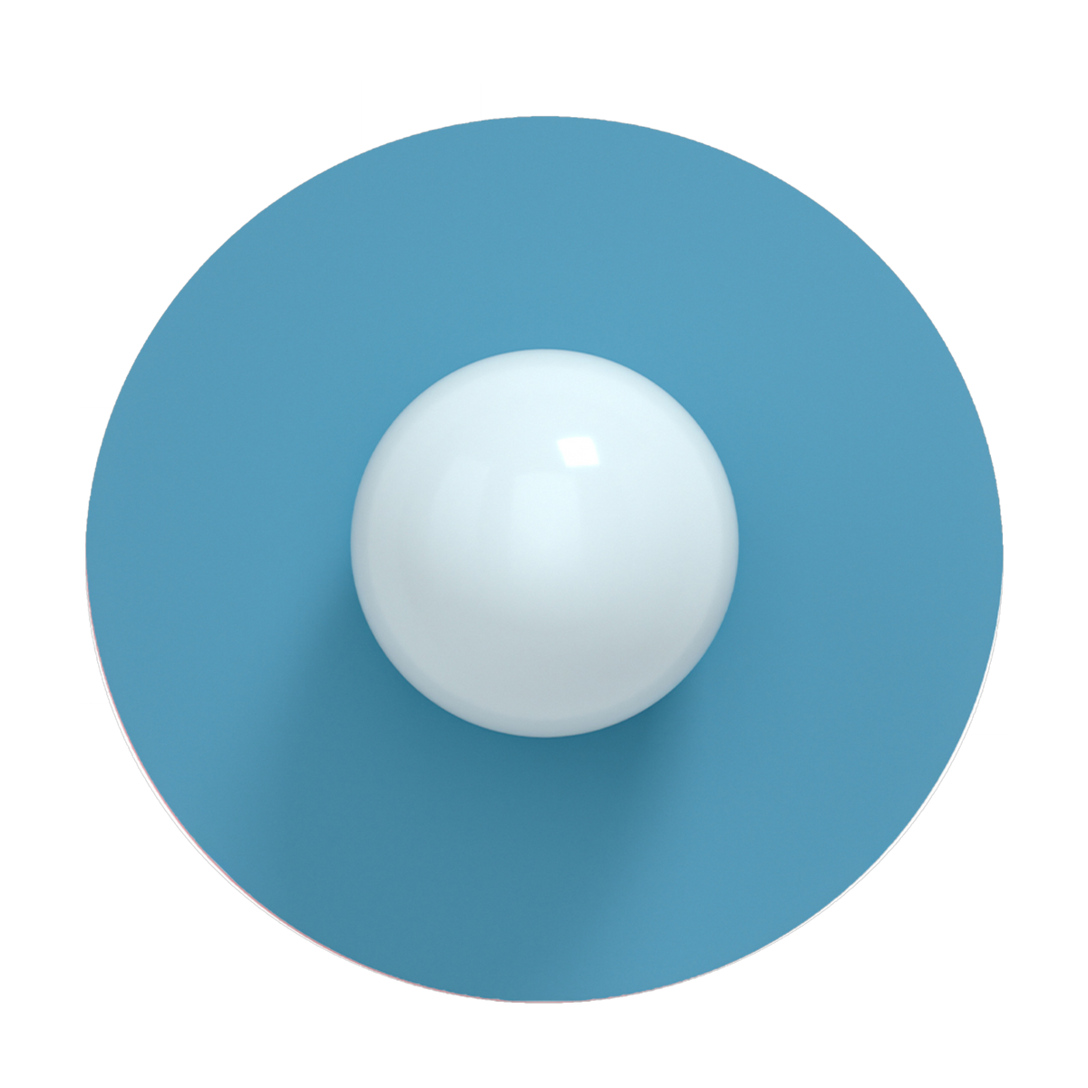 Applique murale en verre opalin et acier scandi blue 37x22cm Circle 360 S - Swedish Ninja