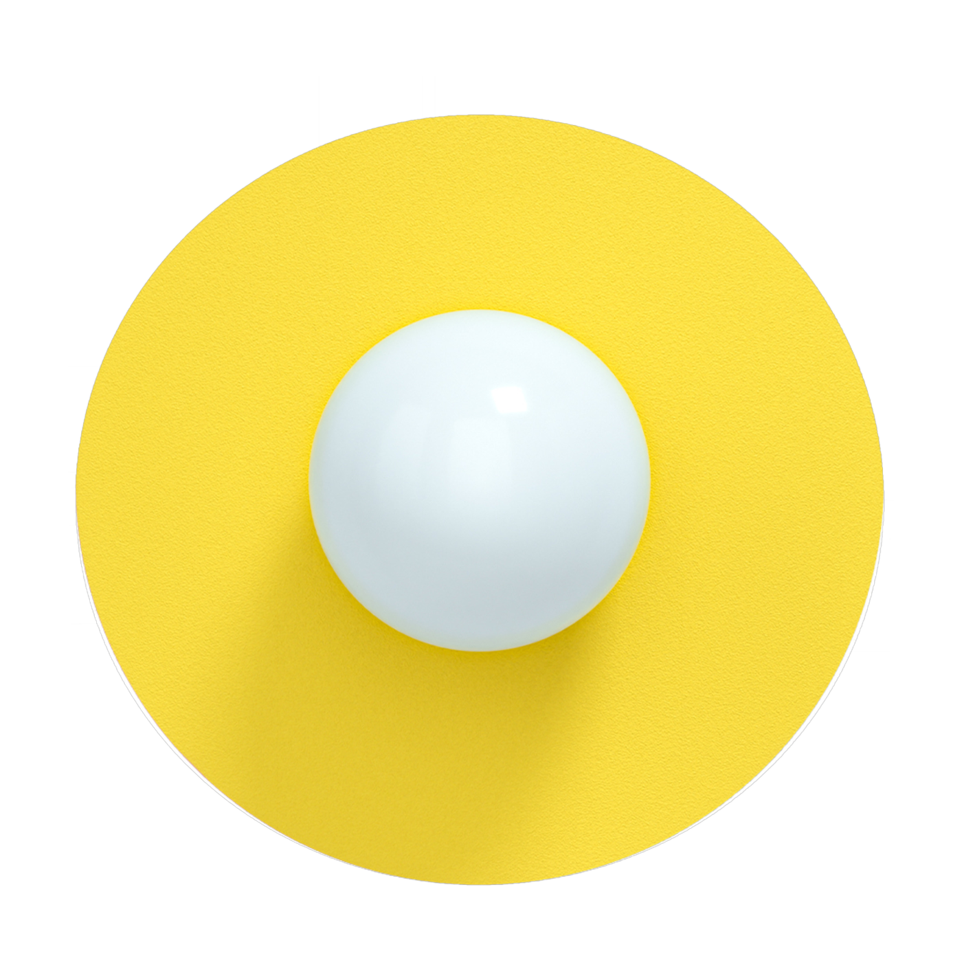 Circle Applique in vetro opalino e acciaio giallo sole 37x22cm 360 S - Swedish Ninja