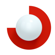 Wandleuchte aus Opalglas und Stahl strawberry red 37x30cm Circle 270 L -. Swedish Ninja