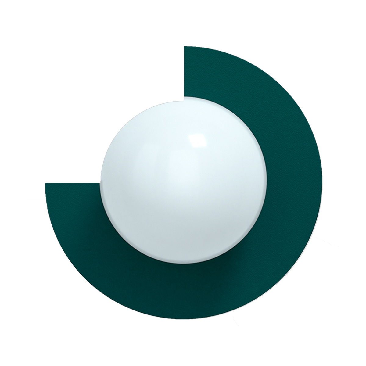 Applique murale en verre opalin et acier peacook green 37x30cm Circle 270 L - Swedish Ninja