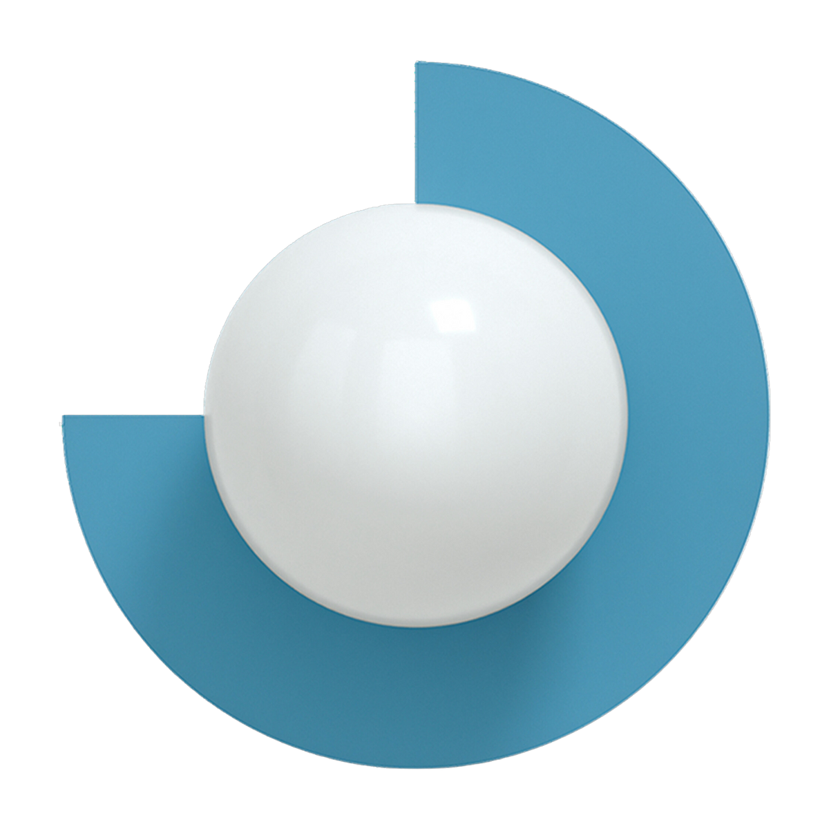 Applique murale en verre opalin et acier scandi blue 37x30cm Circle 270 L - Swedish Ninja