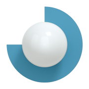 Applique murale en verre opalin et acier scandi blue 37x30cm Circle 270 L - Swedish Ninja