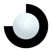 Wandleuchte aus Opalglas und Ninja-Stahl black 37x30cm Circle 270 L -. Swedish Ninja