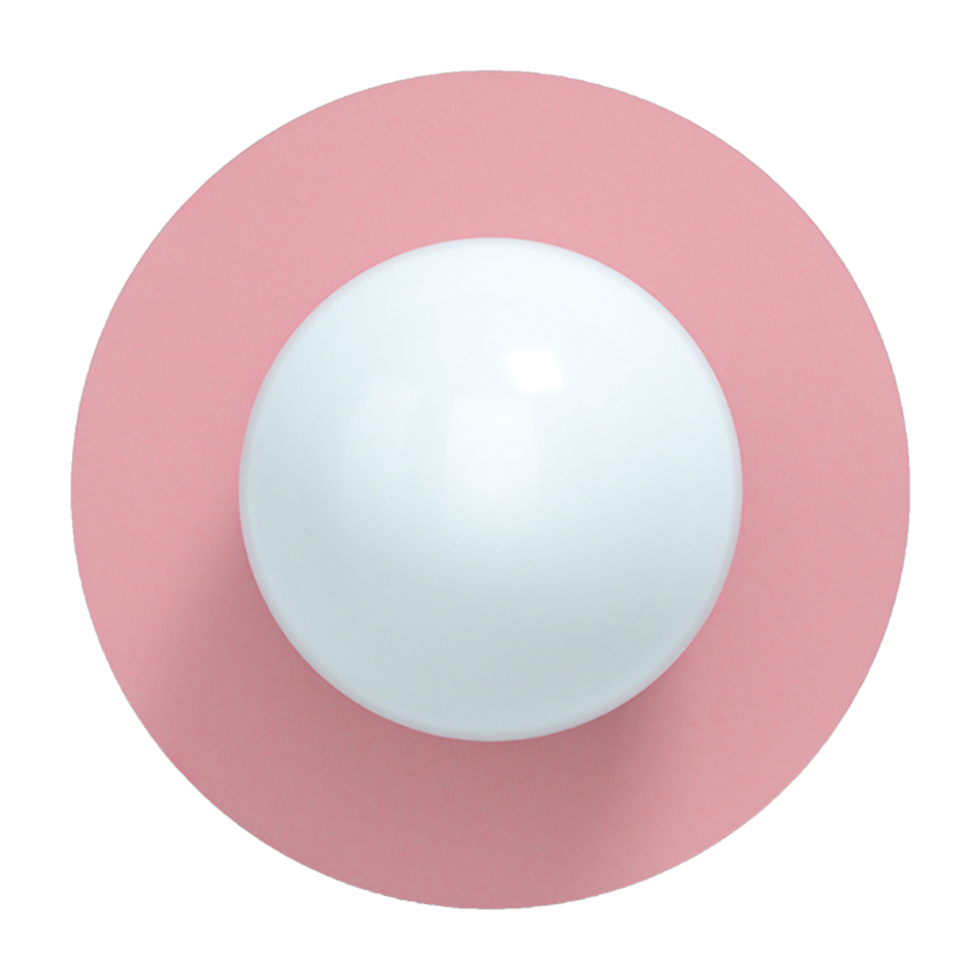 Wandleuchte aus Opalglas und Stahl bubblegum pink 28cm Circle 360 S - -. Swedish Ninja
