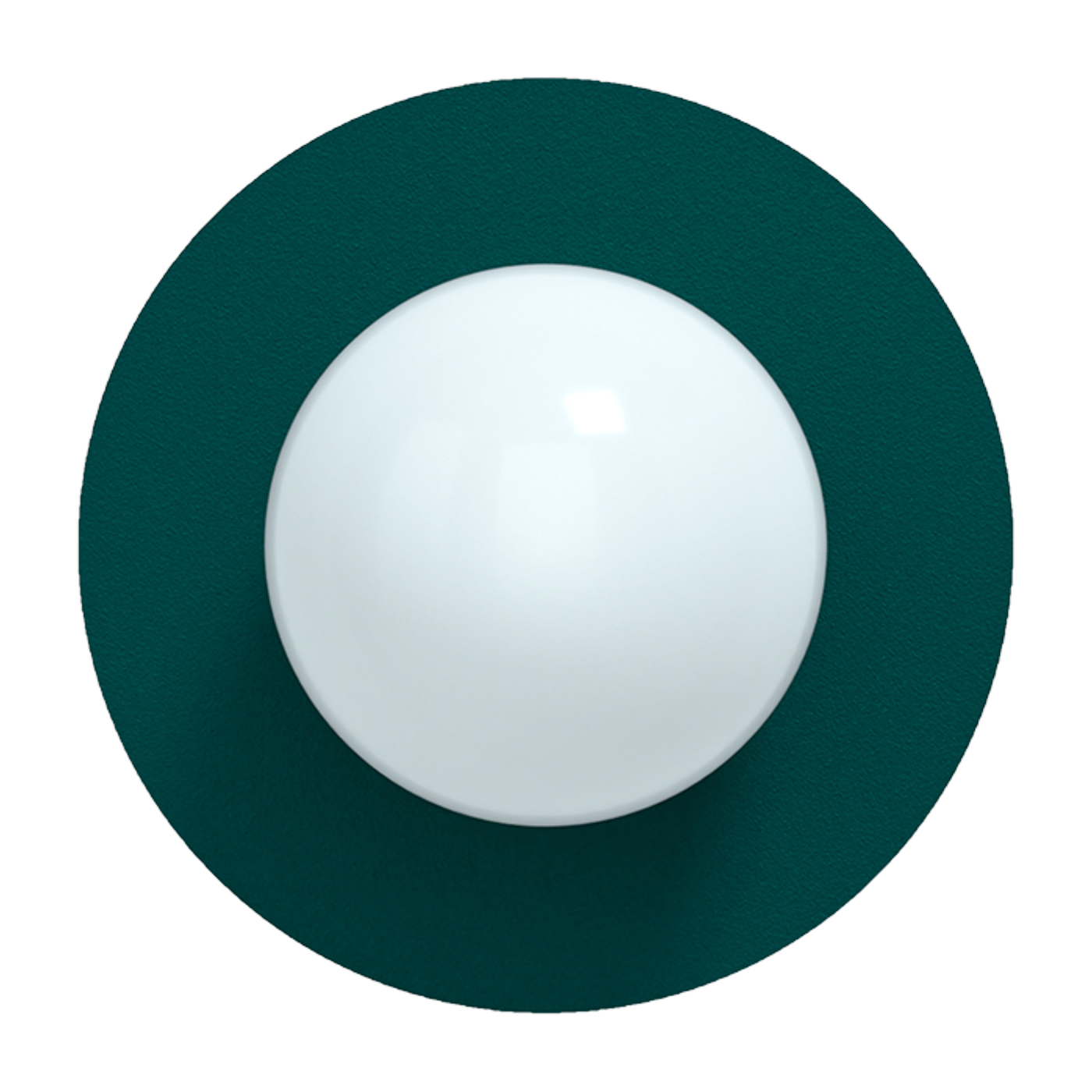 Wandleuchte aus Opalglas und Stahl peacook green 28cm Circle 360 S -. Swedish Ninja