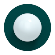 Applique murale en verre opalin et acier peacook green 28cm Circle 360 S - Swedish Ninja