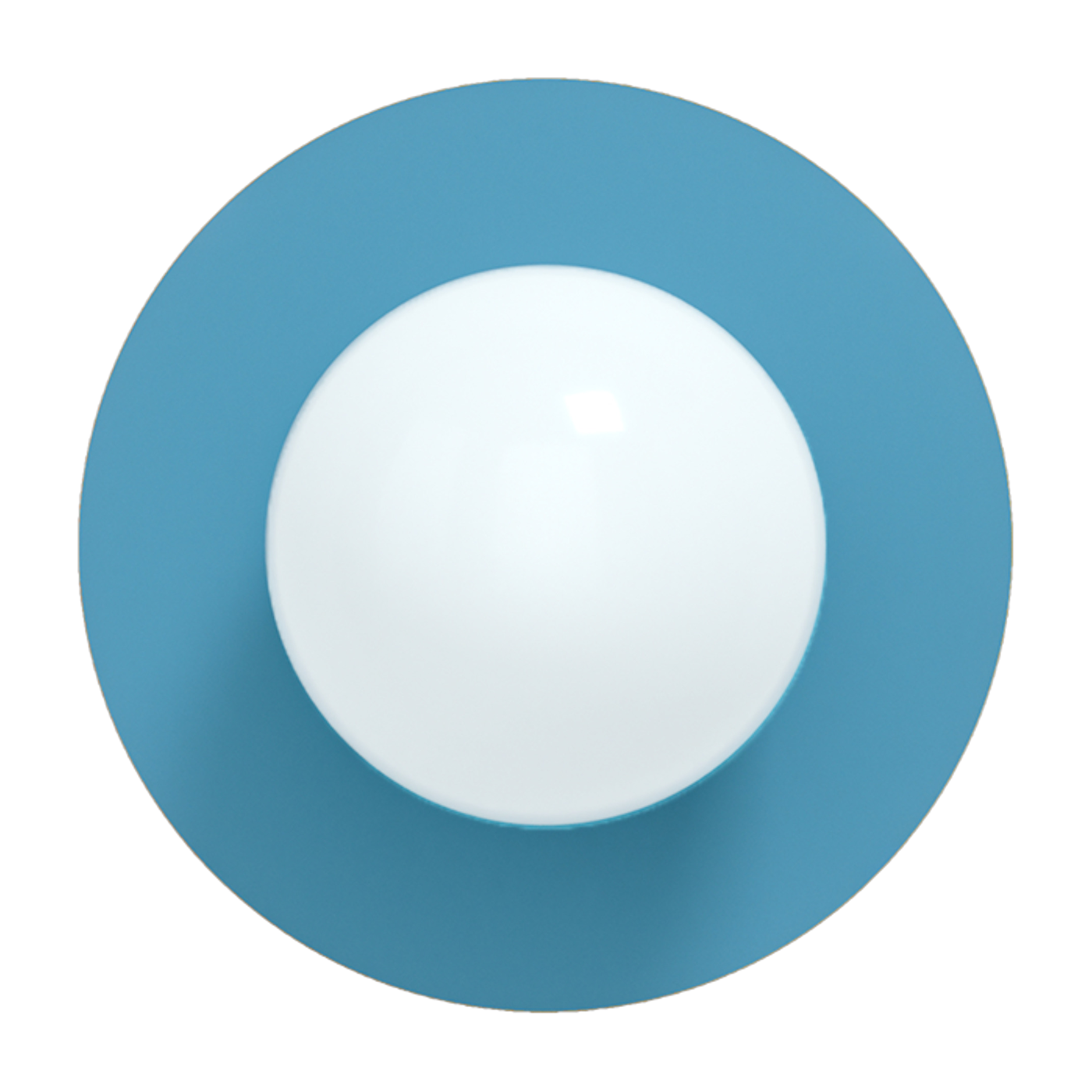 Circle Applique in vetro opalino e acciaio blu scandi 28 cm 360 S - Swedish Ninja