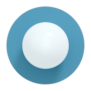 Applique murale en verre opalin et acier scandi blue 28cm Circle 360 S - Swedish Ninja