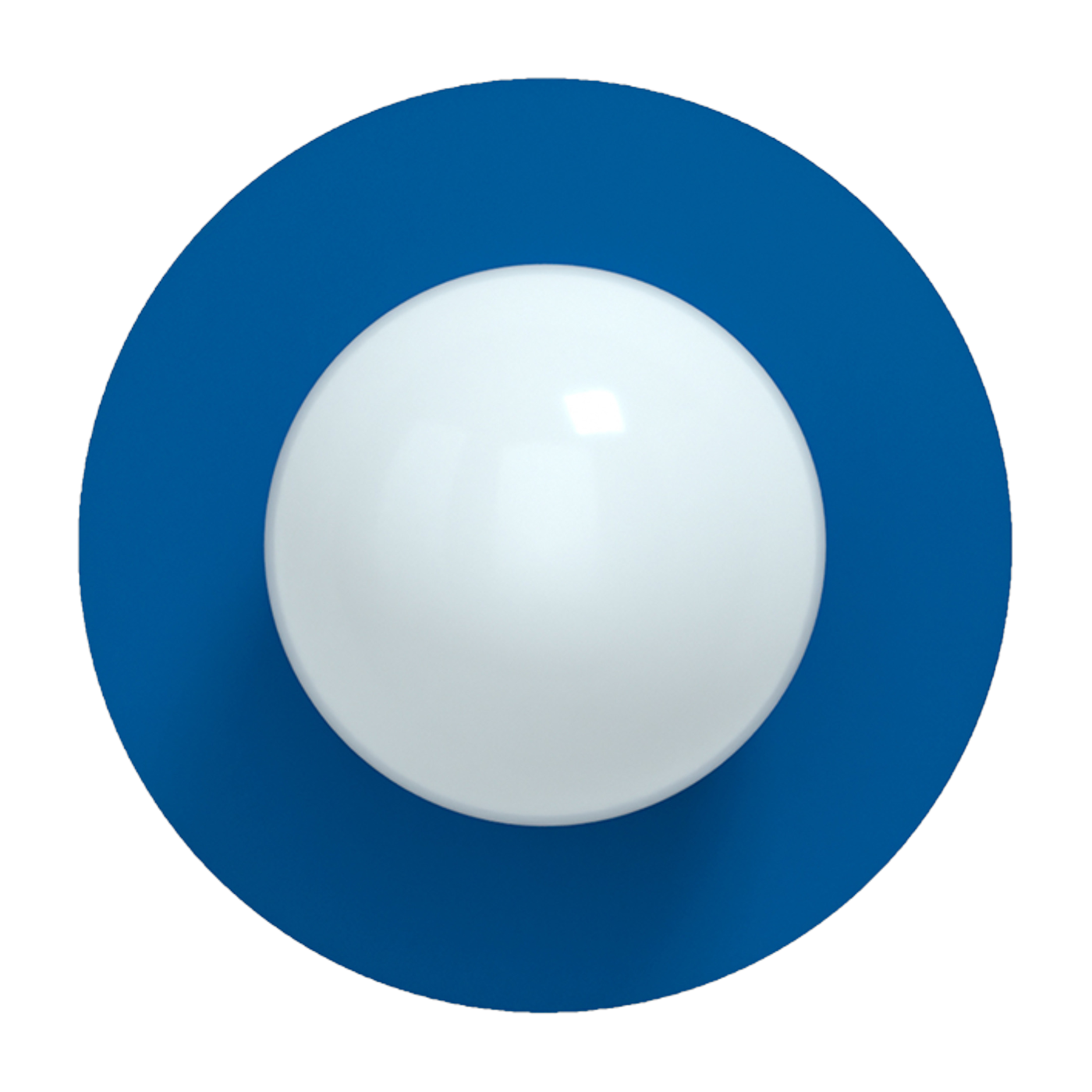 Circle Applique in vetro opalino e acciaio blu elettrico 28cm 360 S - Swedish Ninja