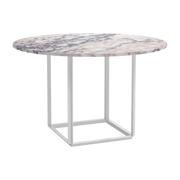 Table in marbre white viola Ø120 cm Florence - New Works