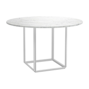 Table in marbre white carrera Ø120 cm Florence - New Works