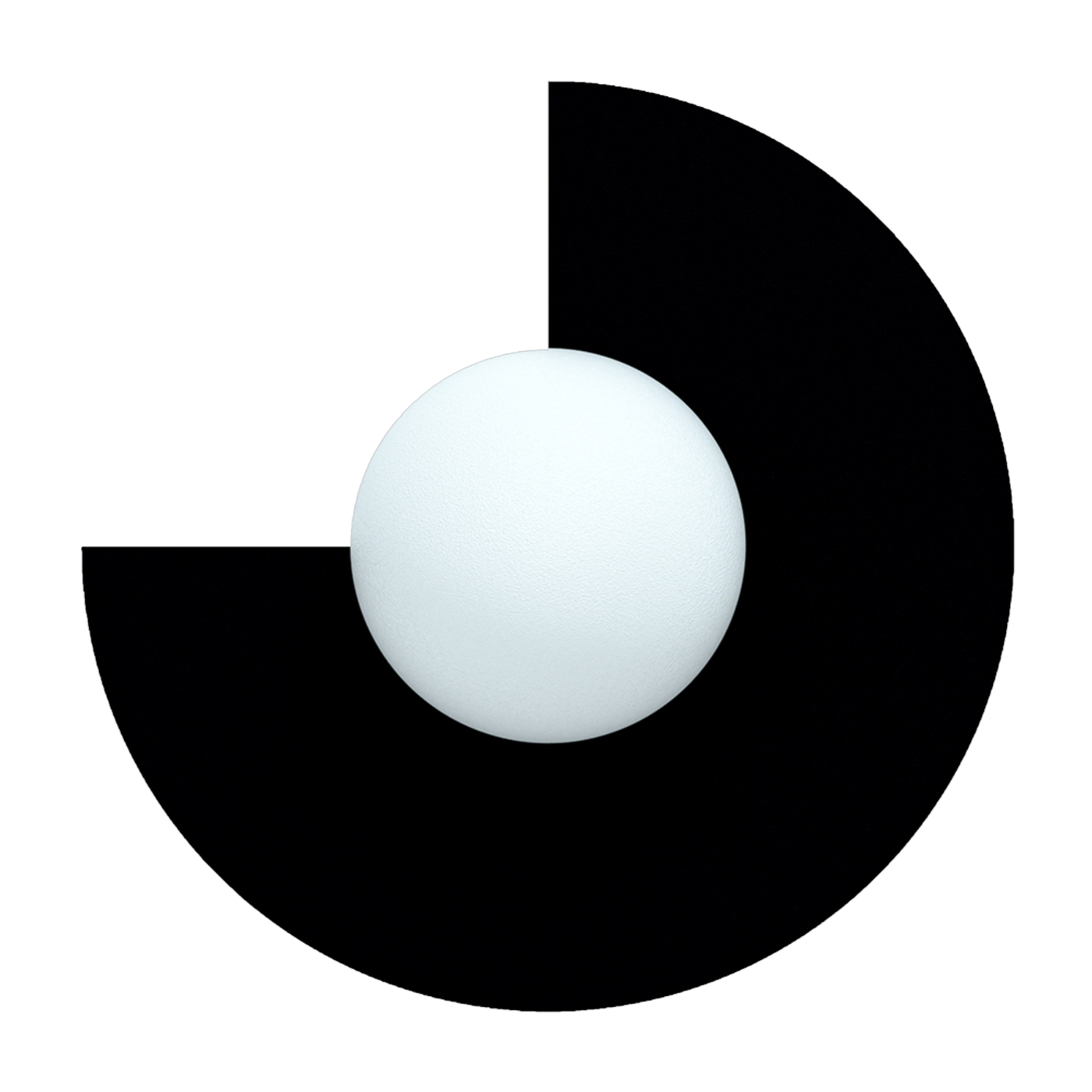 black Circle Lampada da parete in vetro opalino e acciaio ninja 37x22cm 270 S - Swedish Ninja