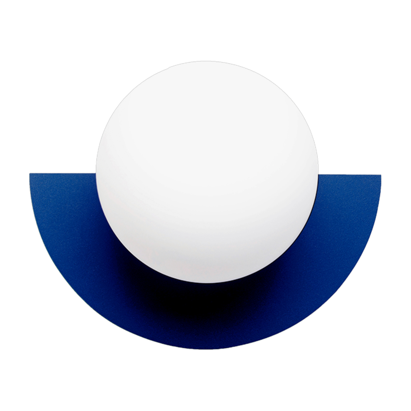 Wandleuchte aus Opalglas und Stahl electric blue 28x22cm Circle 180 S -. Swedish Ninja