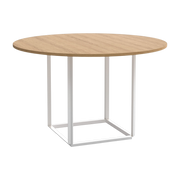 Table en chêne clair et structure blanche 120cm Florence - New Works