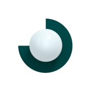 Applique murale en verre opalin et acier peacook green 28cm Circle 270 S - Swedish Ninja