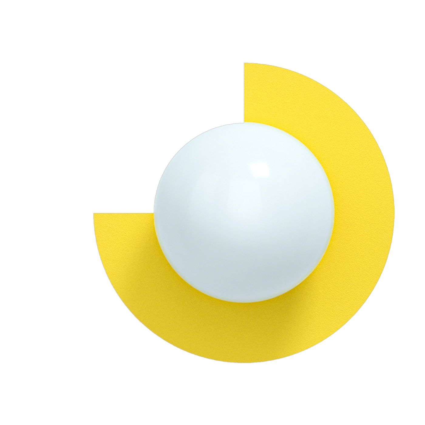Wandleuchte aus Opalin-Glas und Stahl sunshine yellow 28cm Circle 270 S -. Swedish Ninja