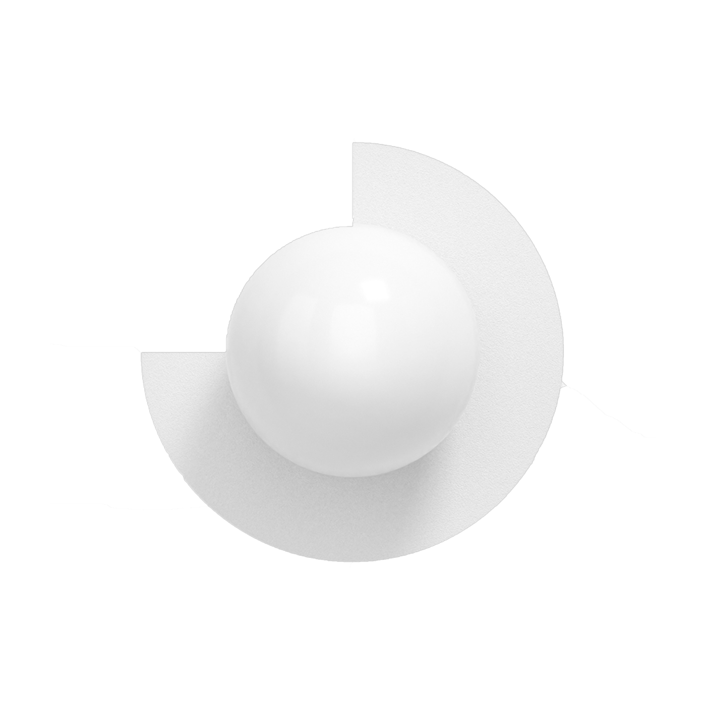 Wandleuchte aus Opalglas und Stahl cottoncandy white 28cm Circle 270 S -. Swedish Ninja