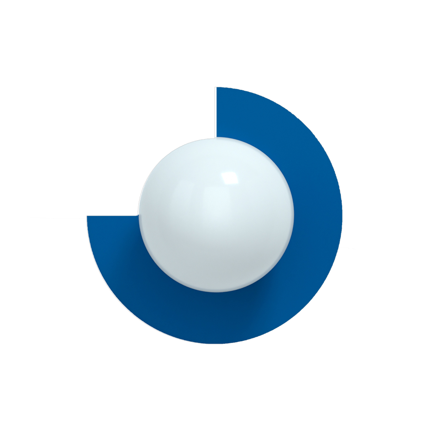 Wandleuchte aus Opalglas und Stahl electric blue 28cm Circle 270 S -. Swedish Ninja