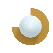 applique murale en verre opalin et acier sandcastle ochre 28cm Circle 270 S - Swedish Ninja