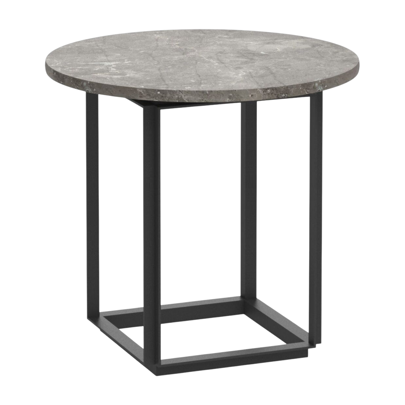 Side table in grey marbre Florence Ø50 cm - New Works
