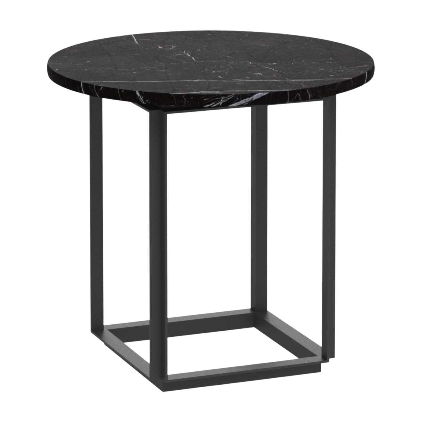 Side table in black marbre Ø50 cm Florence - New Works