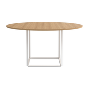 Table in light oak and white steel frame 145cm Florence - New Works