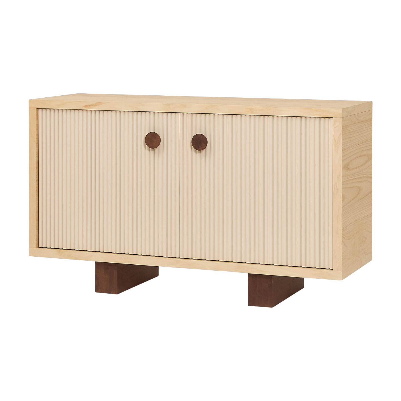 Buffet in solid rubberwood and natural ash 120x40x70cm Heju x Nobodinoz - Nobodinoz