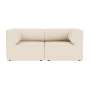 Gerades 2-Sitzer-Sofa mit Stoffbezug logan jasmine Eave -. Audo