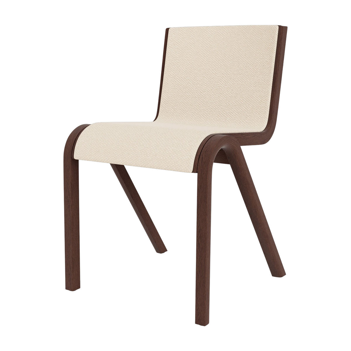 Silla de comedor de roble teñido de rojo y tela logan jasmine 78cm Ready - Audo