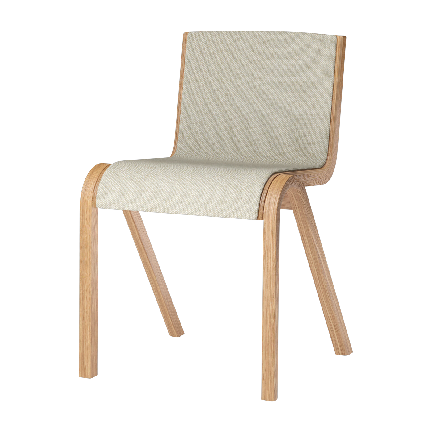 Silla de comedor de roble natural y tela hallingdal 200 78cm Ready - Audo