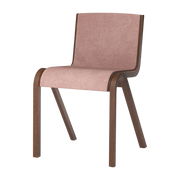 Sedia da pranzo in rovere tinto rosso e tessuto Ready da 356 78 cm - Audo