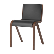 Sedia da pranzo in rovere tinto rosso e tessuto dakar 0842 78cm Ready - Audo