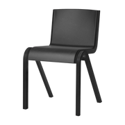 Sedia da pranzo in quercia nera e tessuto dakar 0842 78cm Ready - Audo