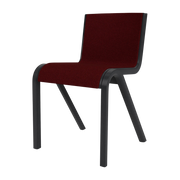 Esszimmerstuhl aus schwarzer Eiche und Stoff neu 0570 78cm Ready -. Audo