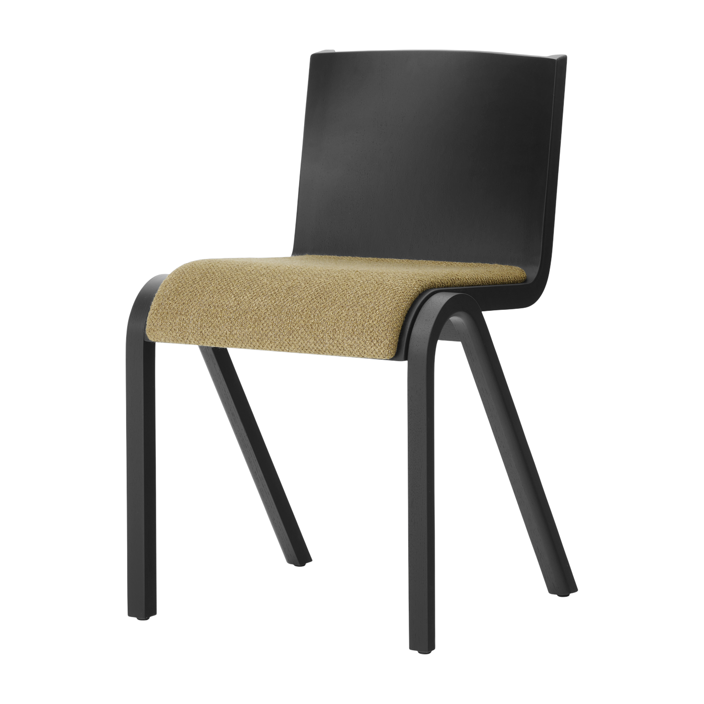 audo Sedia con seduta imbottita in rovere nero e tessuto 06 78cm Ready - Fruit Audo