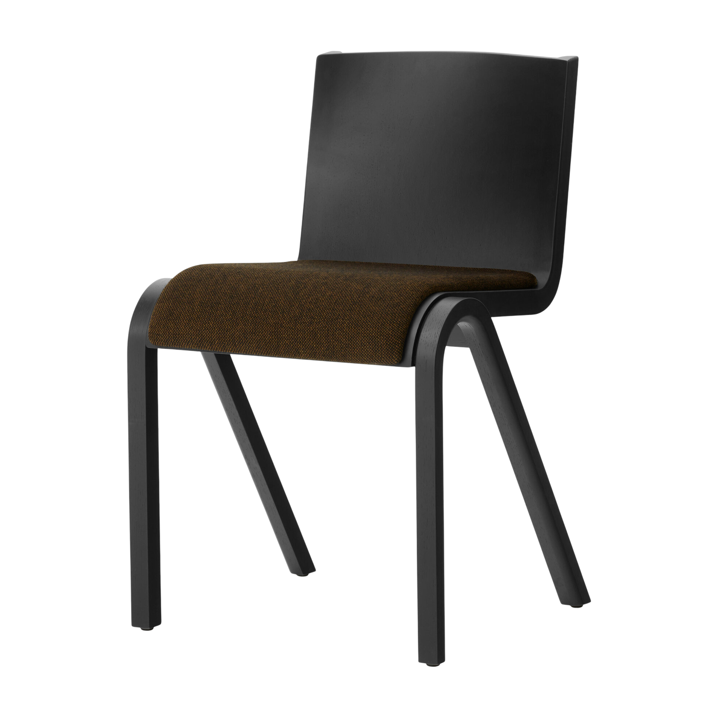 Sedia con sedile imbottito in rovere nero e tessuto hallingdal 65 0370 78cm Ready - Audo
