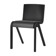 Sedia con sedile imbottito in rovere nero e tessuto dakar 0842 78 cm Ready - Audo