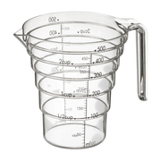 Bicchiere dosatore da 500 ml in plastica trasparente 14, 5x11x12 cm - Yamazaki