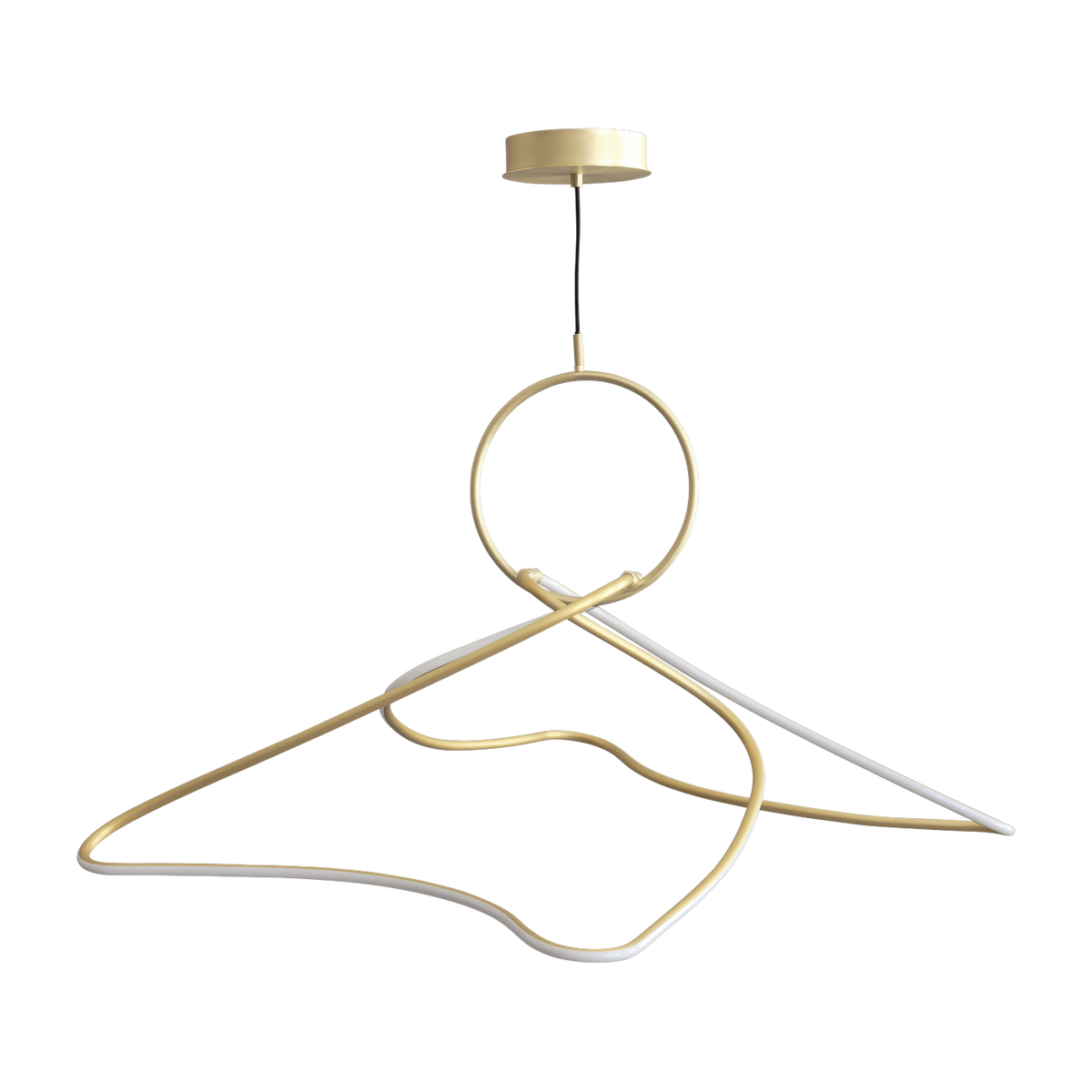 Suspension laiton et tubes en acrylique blanc 100x80cm Kumo - 101 Copenhagen