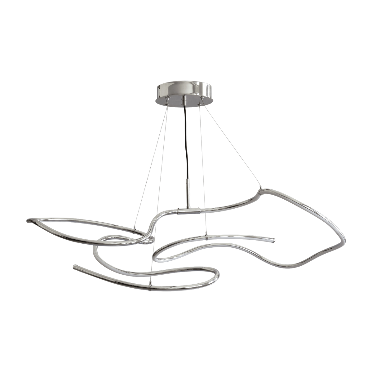 Suspension chrome et tubes en acrylique blanc 116x62cm Ghost - 101 Copenhagen