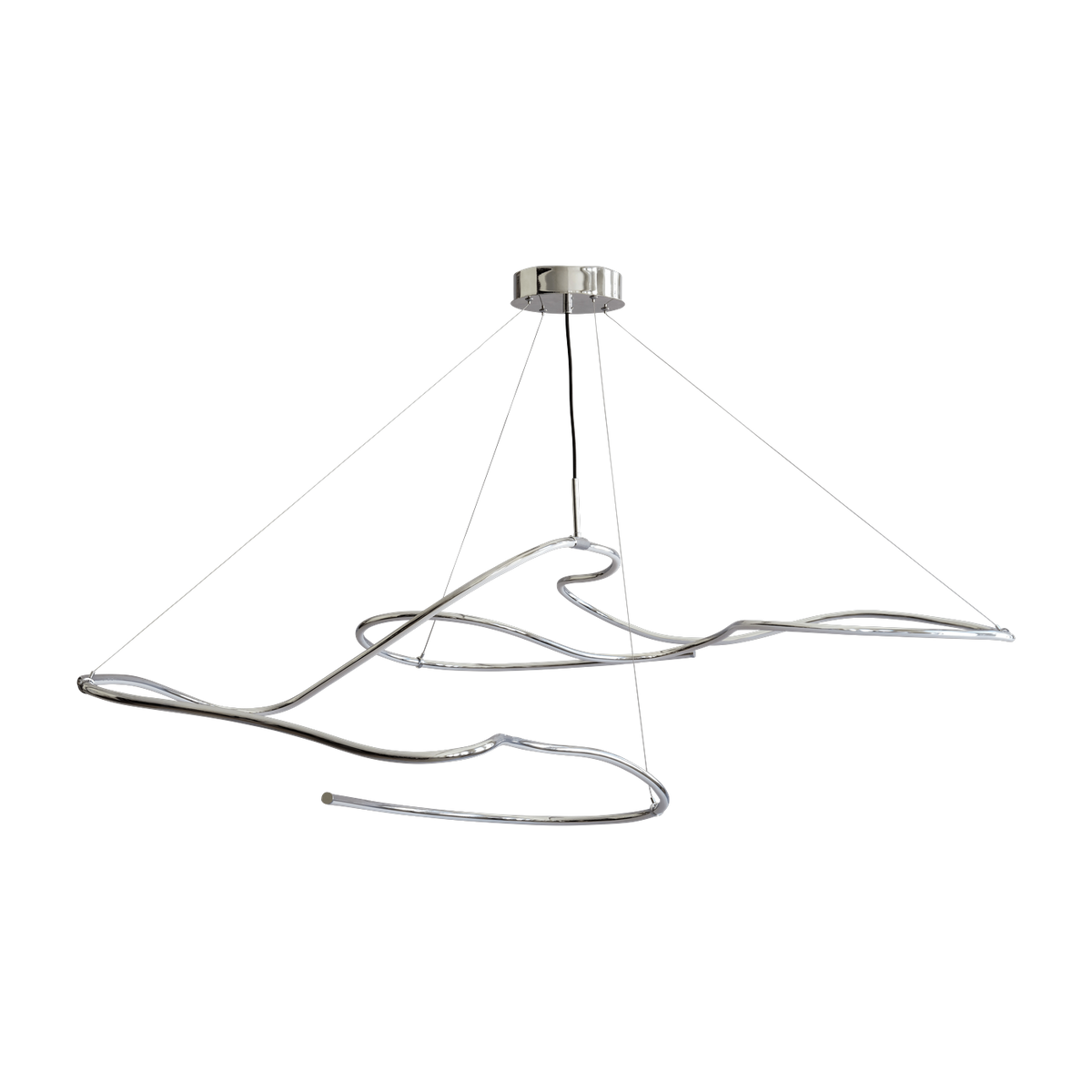 Suspension chrome et tubes en acrylique blanc 155x82cm Ghost - 101 Copenhagen