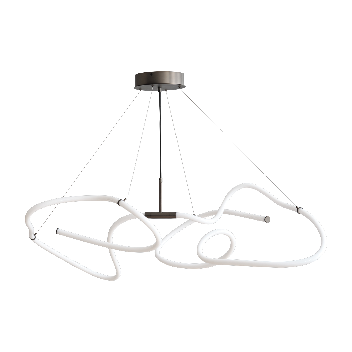 Suspension bronze et tubes en acrylique blanc 116x62cm Ghost - 101 Copenhagen
