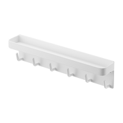 Magnetic key hooks with white steel shelf 24. 5x4. 5x6cm - Yamazaki