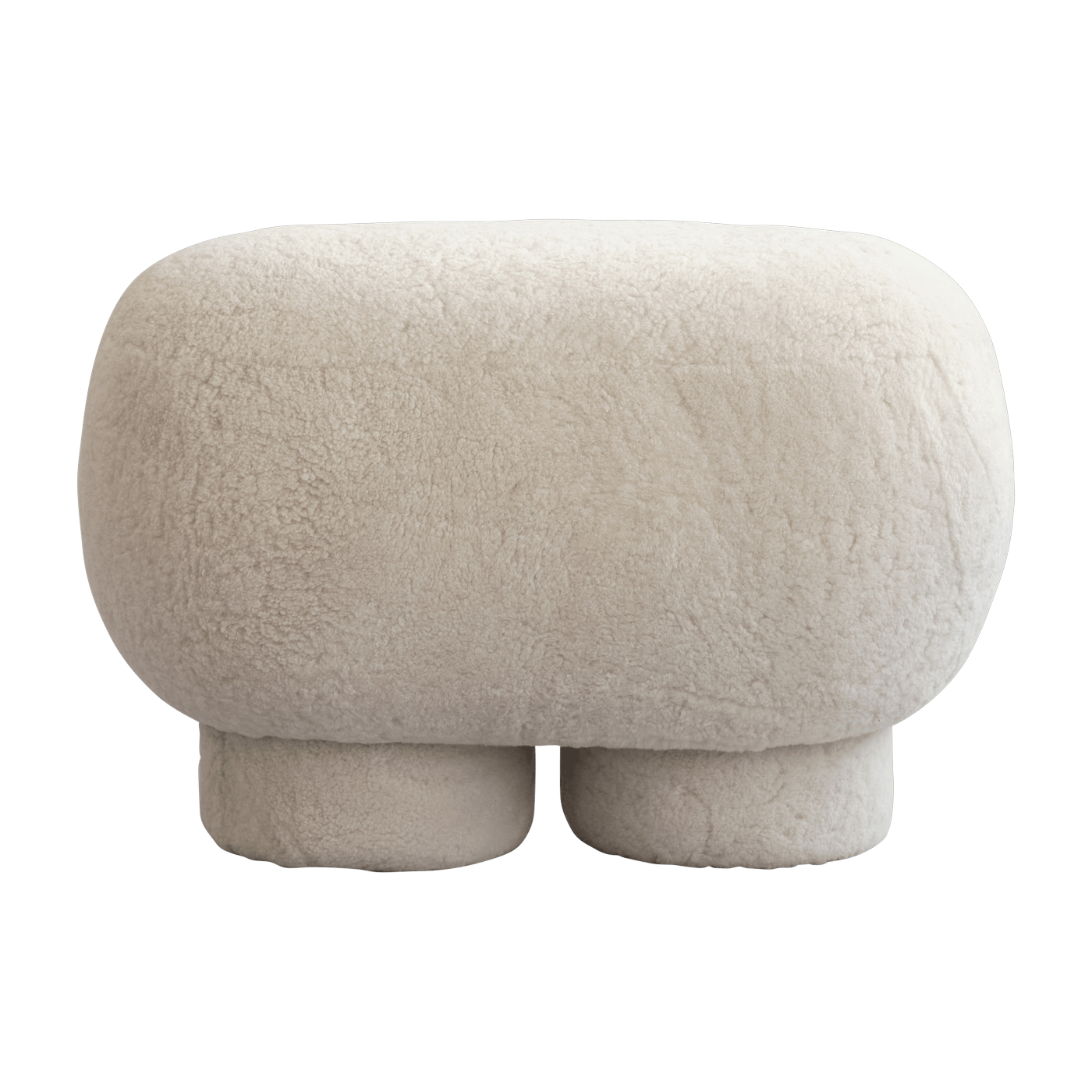 Shell sheepskin bench 40x47cm Big Foot - 101 Copenhagen