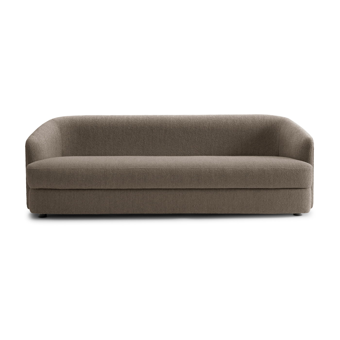 Canapé droit 3 places rembourré barnum dark taupe 220cm Covent - New Works