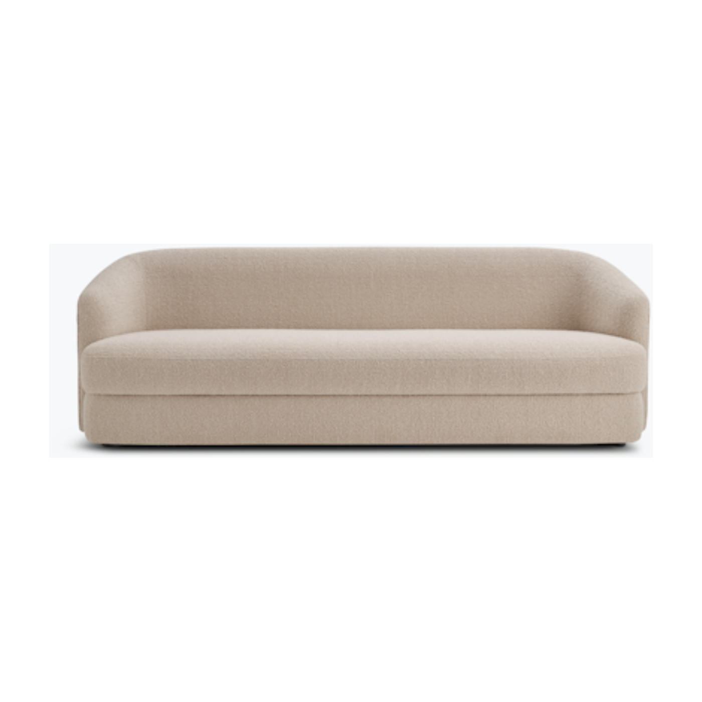 Canapé droit 3 places rembourré barnum beige 220cm Covent - New Works