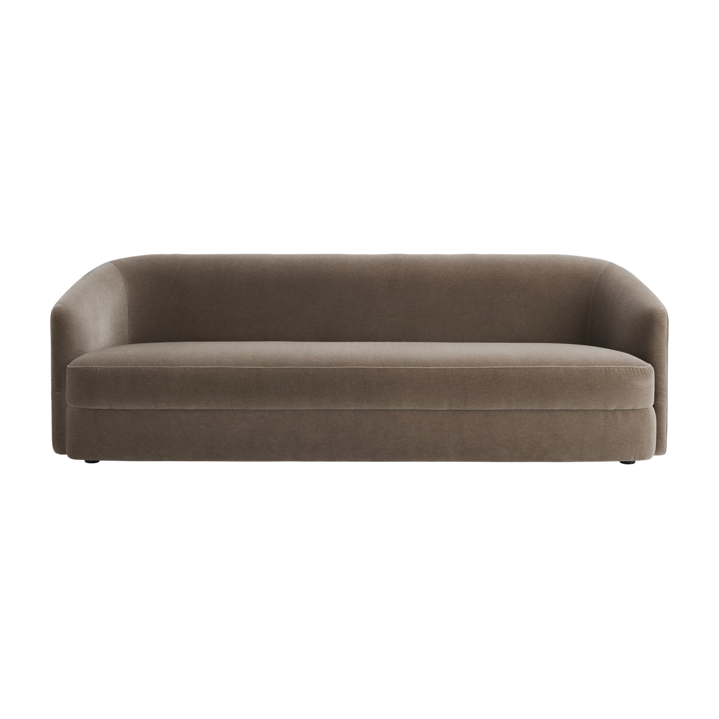Canapé droit 3 places rembourré barnum marron 220cm Covent - New Works