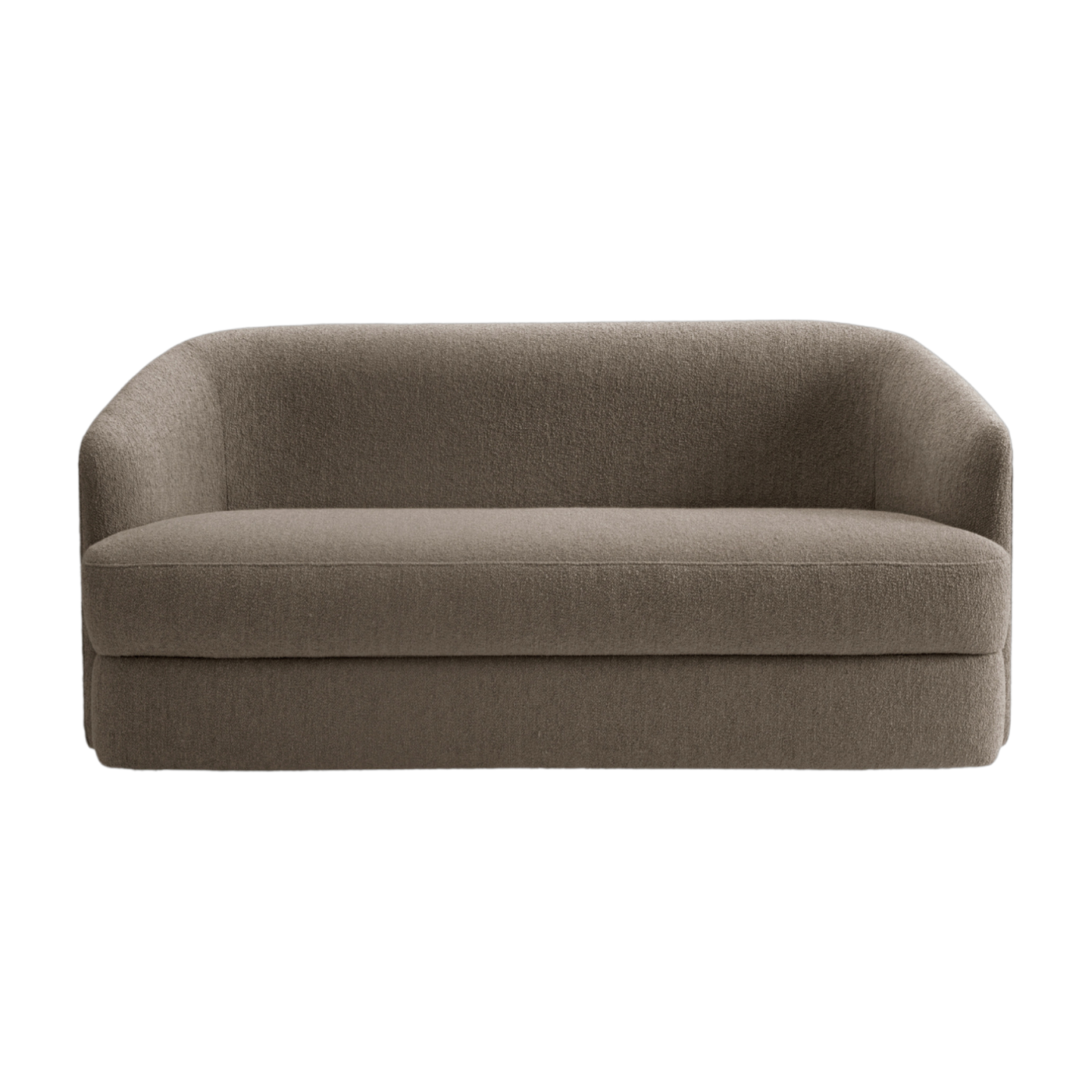 2-seater upholstered straight sofa barnum dark taupe 150cm Covent - New Works